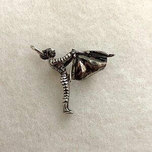 Sterling Silver 925 3 Dimensional Spanish Bullfighter Matador Torero Charm